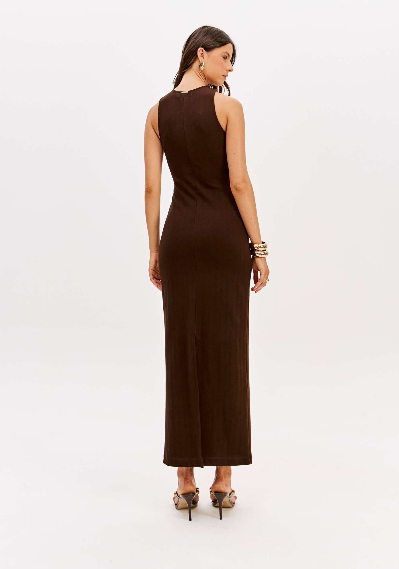 VESTIDO SUPER MIDI COM AVIAMENTO LANÇA PERFUME