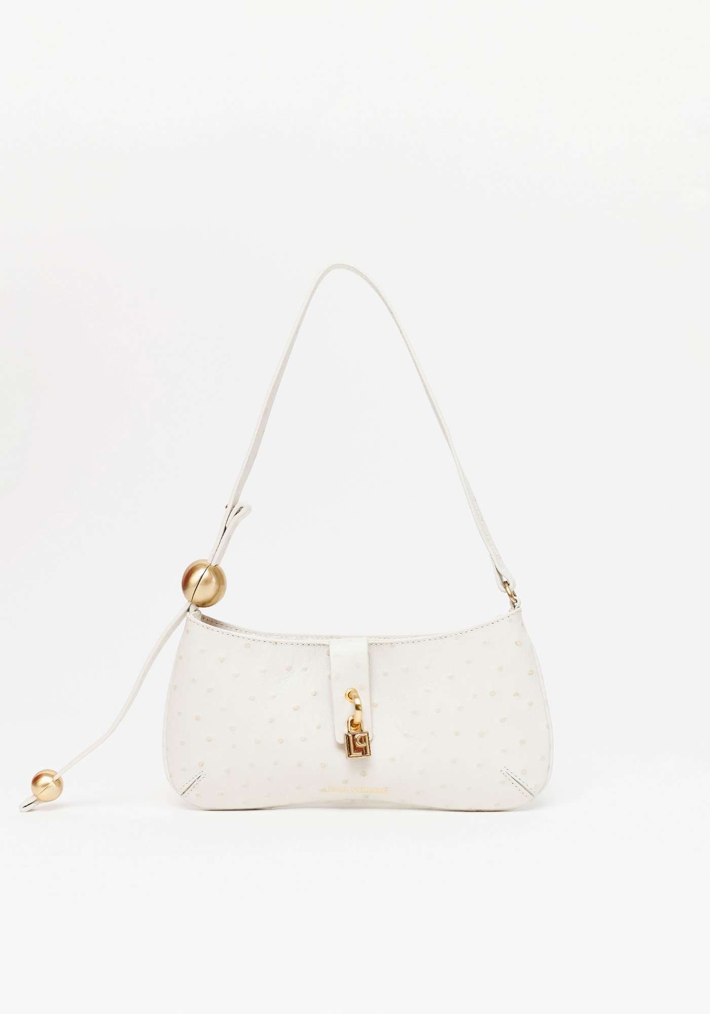 BOLSA SHOULDER COURO COM CADEADO LANÇA PERFUME