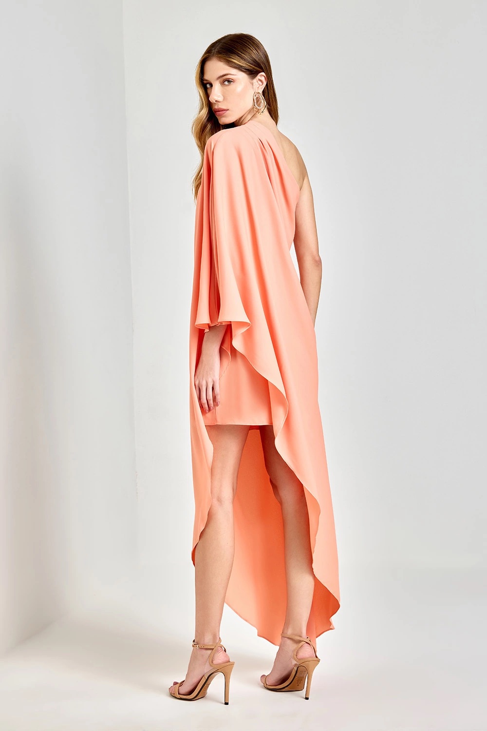 VESTIDO MIDI TUCANO LARANJA AVE RARA