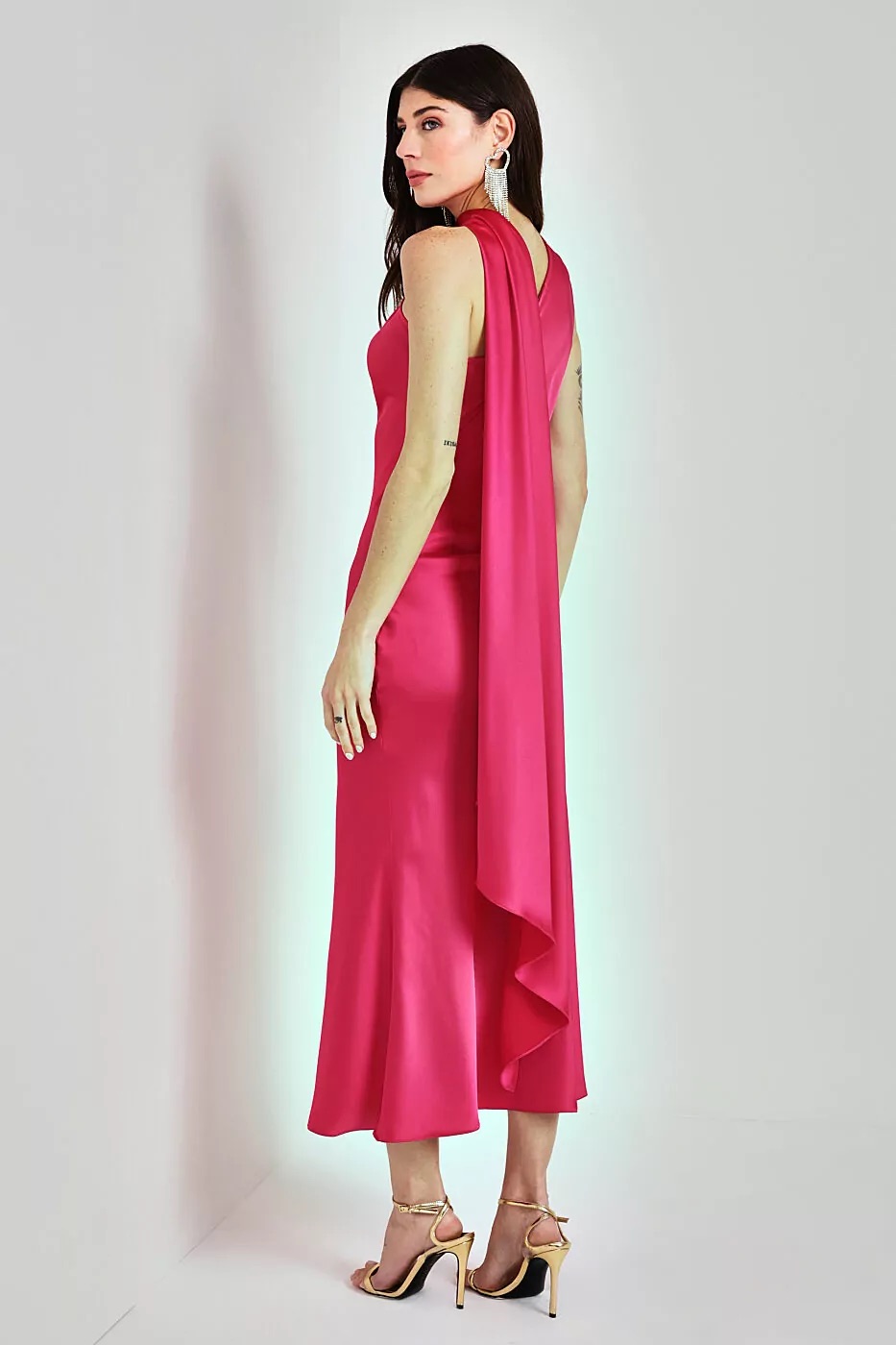 VESTIDO CETIM DOS SONHOS CHERRY AVE RARA
