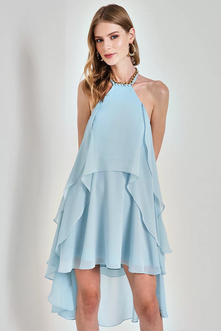 VESTIDO OCEANO EM CAMADAS SERENITY AVE ARA