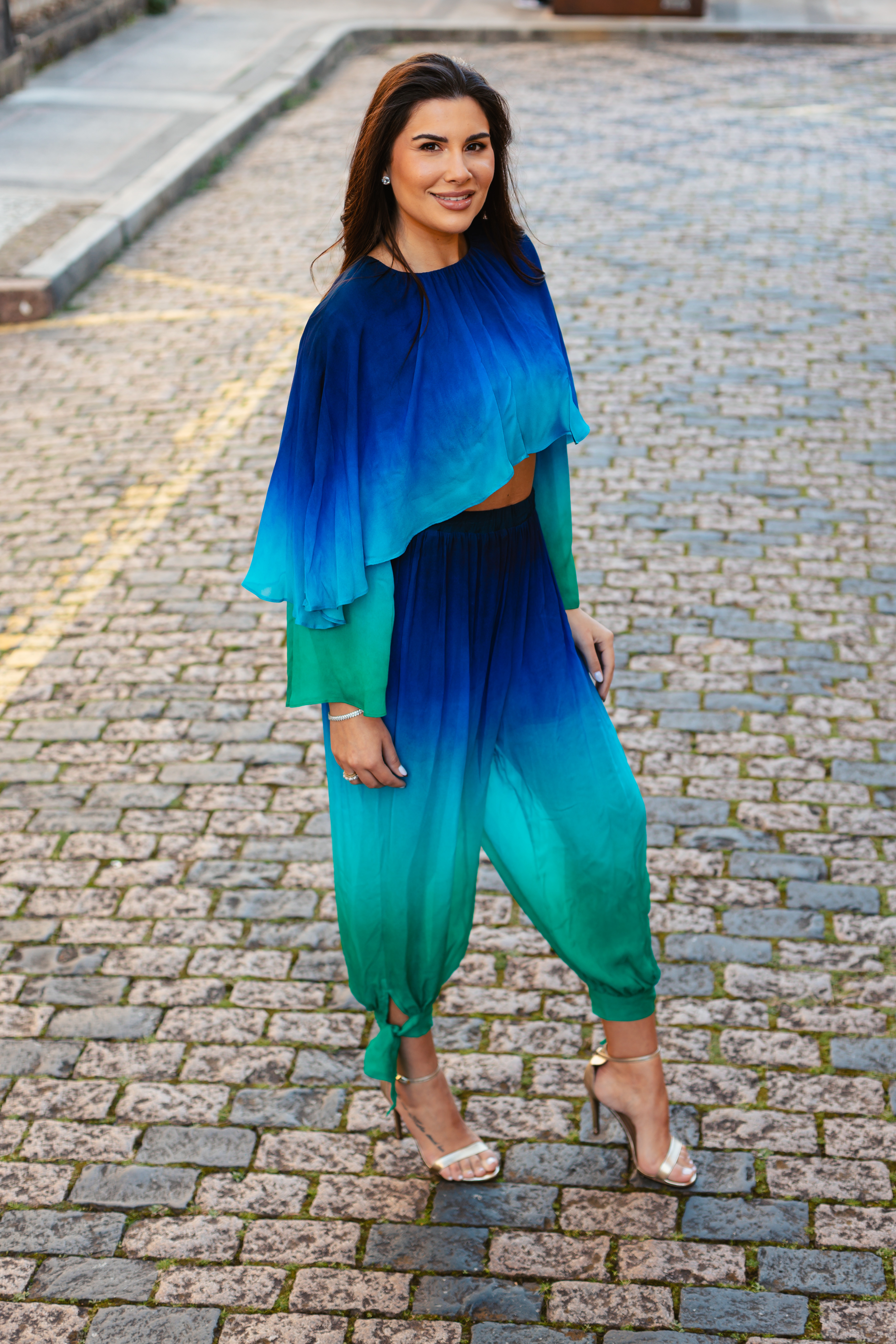 CALÇA ALLADIM ESTAMPADA CINTURA ALTA LANÇA PERFUME