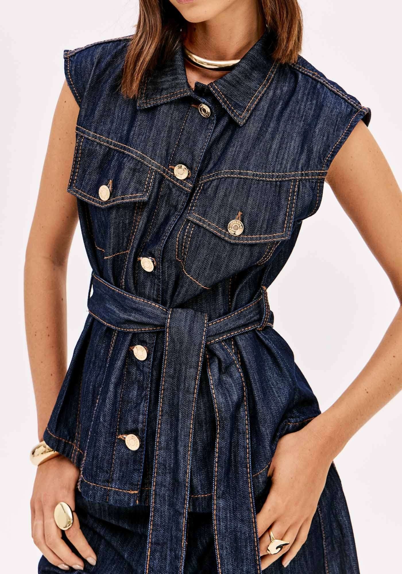 COLETE JEANS ALONGADO LANÇA PERFUME
