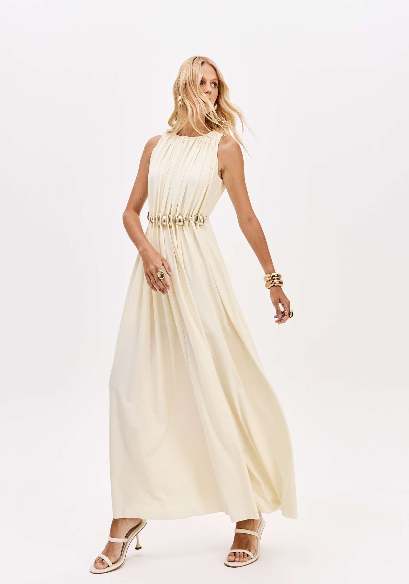 VESTIDO SUPER MIDI COM CORDÃO E AVIAMENTOS LANÇA PERFUME