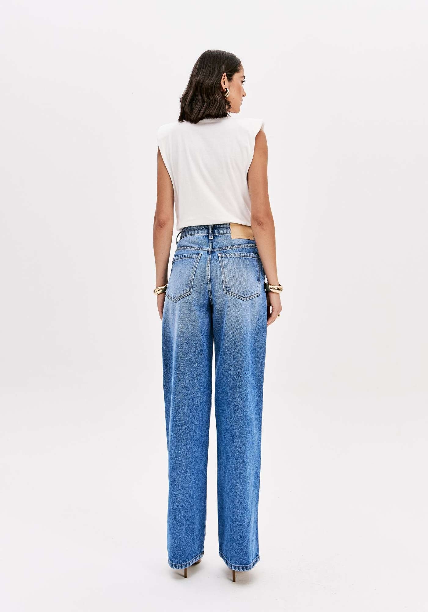 CALÇA JEANS FULL LENGTH CINTURA SUPER ALTA LANÇA PERFUME