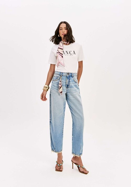 CALÇA JEANS BAGGY CINTURA  SUPER ALTA LANÇA PERFUME