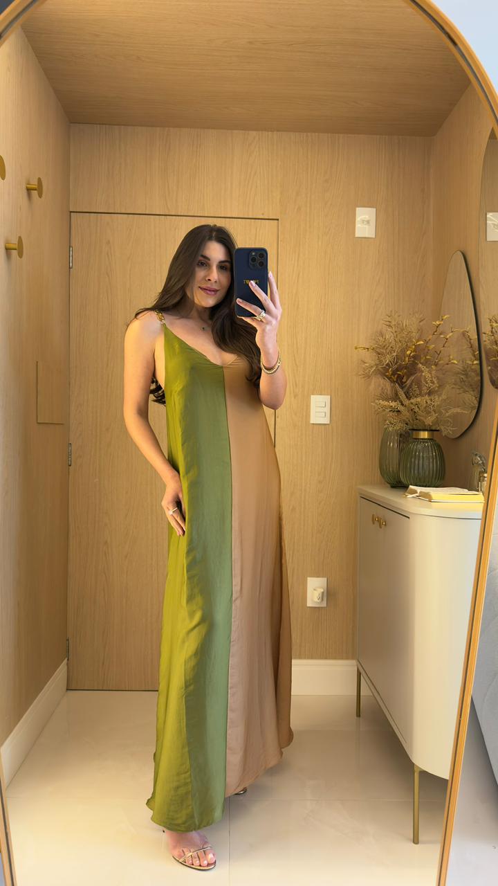 VESTIDO LONGO COM ALÇAS CHARRY