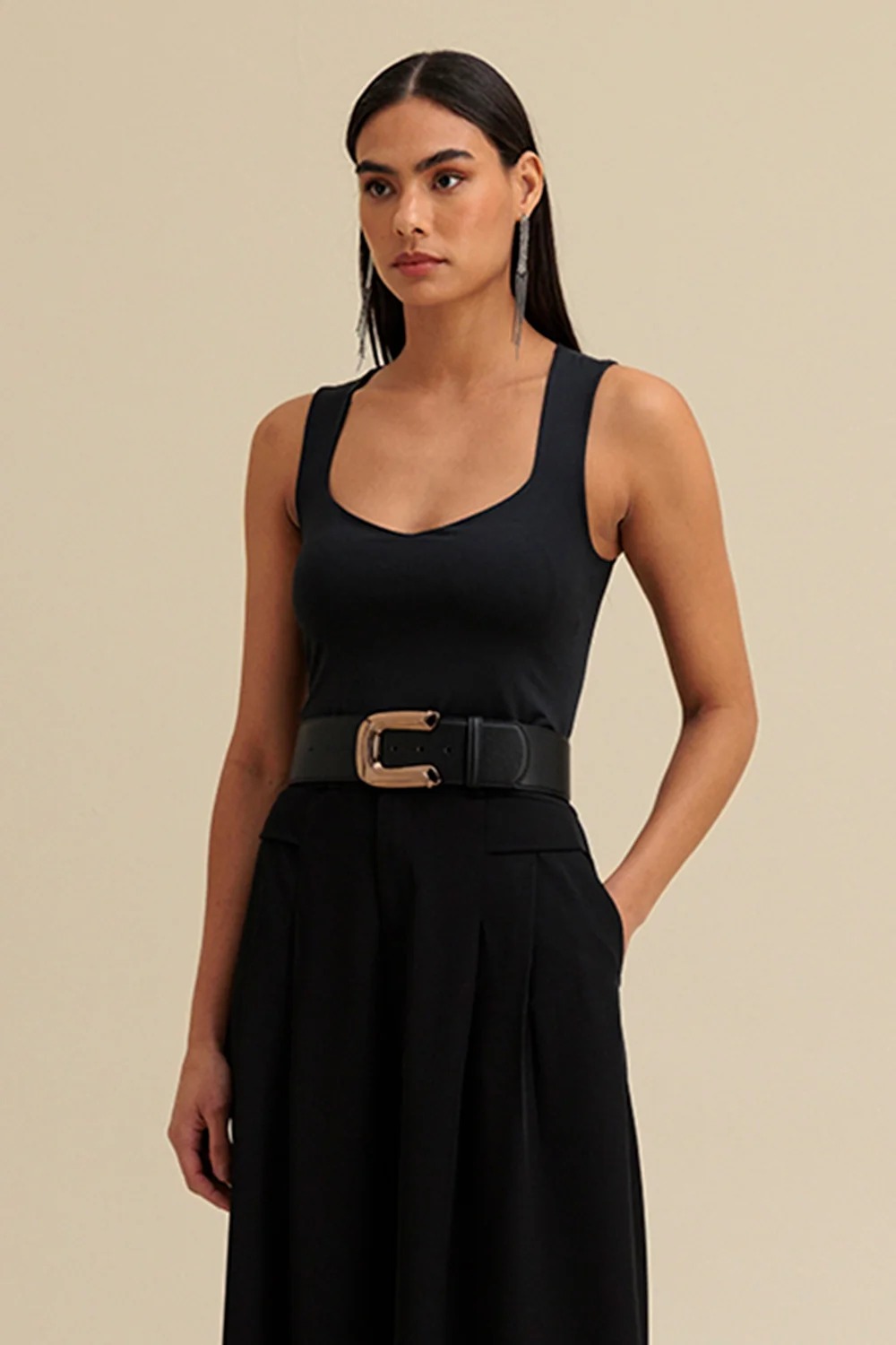 BLUSA AJUSTADA LISA CHARRY