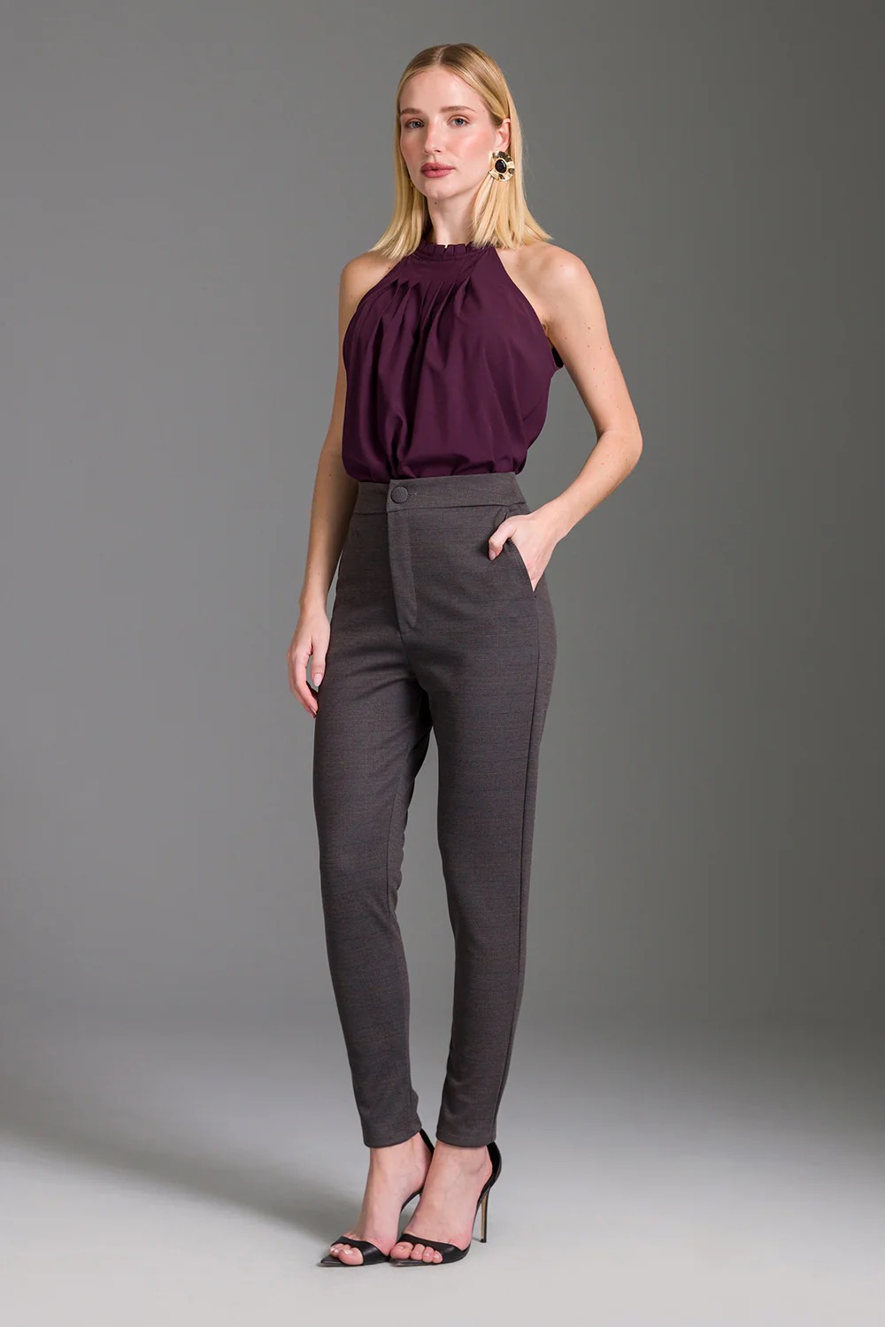 CALÇA SKINNY XADREZ COM BOLSOS FACA CHARRY