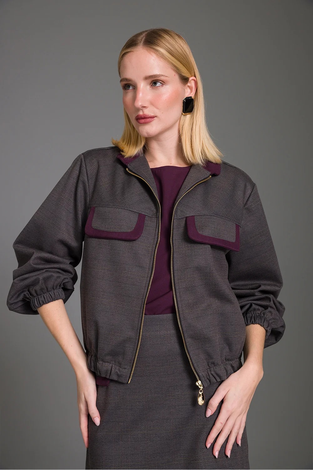 JAQUETA BOMBER COM LAPELAS CHARRY