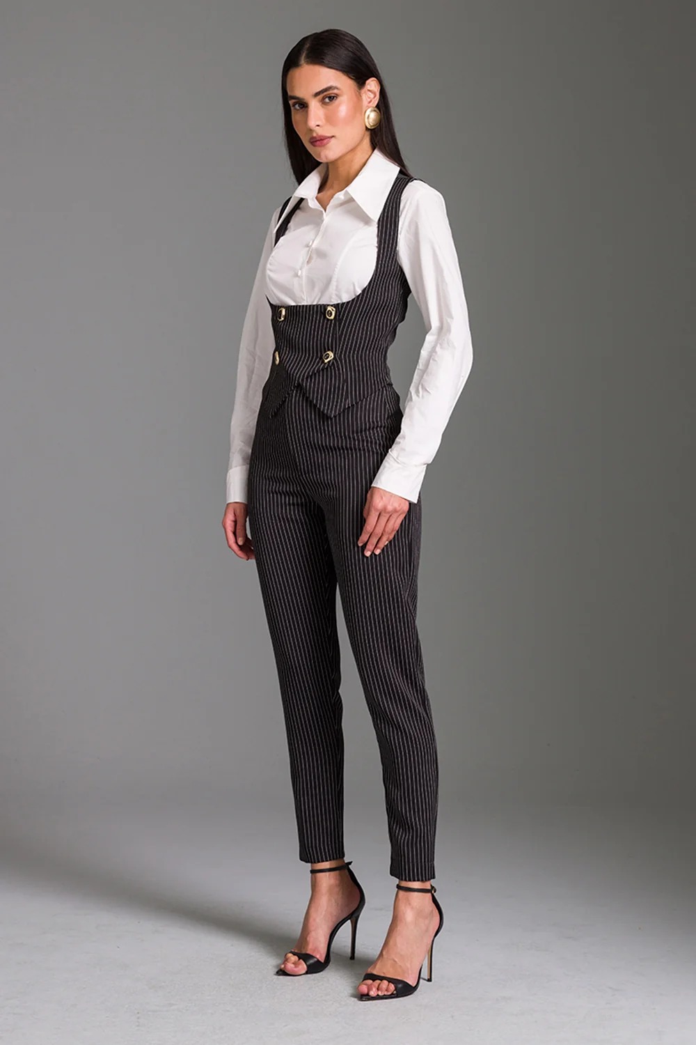 CALÇA SKINNY RISCA DE GIZ CINTURA ALTA CHARRY