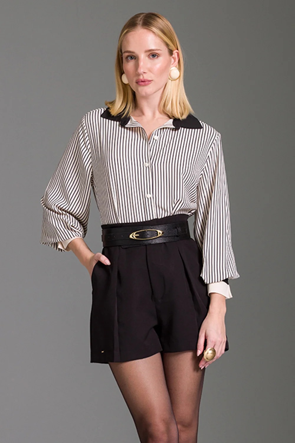 CAMISA TRADICIONAL ESTAMPADA COM MANGAS LONGAS CHARRY