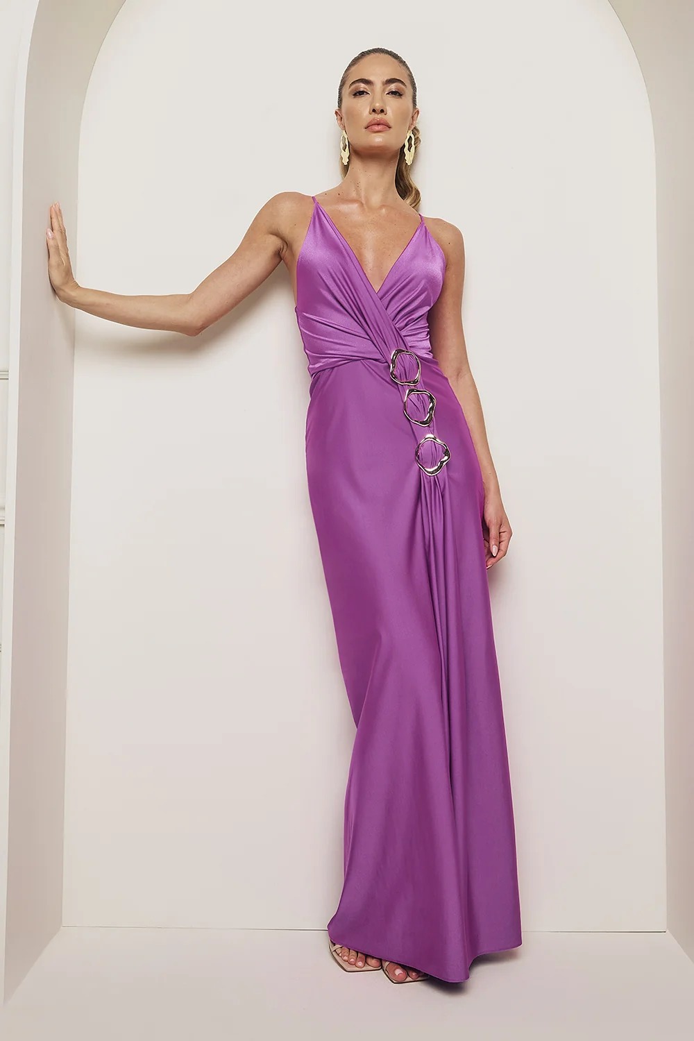 VESTIDO LONGO LISA COM ALÇAS CHARRY