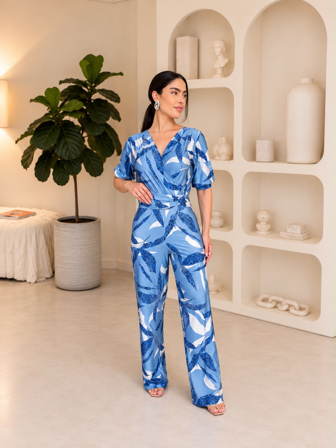 MACACÃO ESTAMPADO AZUL DANCING DAYS