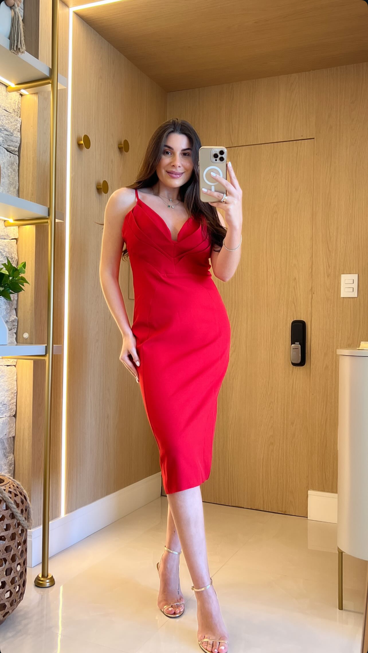 VESTIDO CURTO VERMELHO